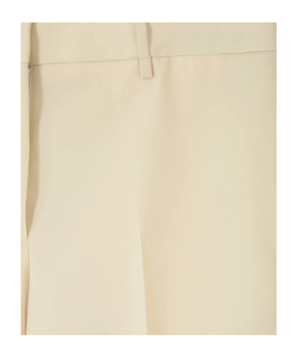 High-Waisted Wool Trousers