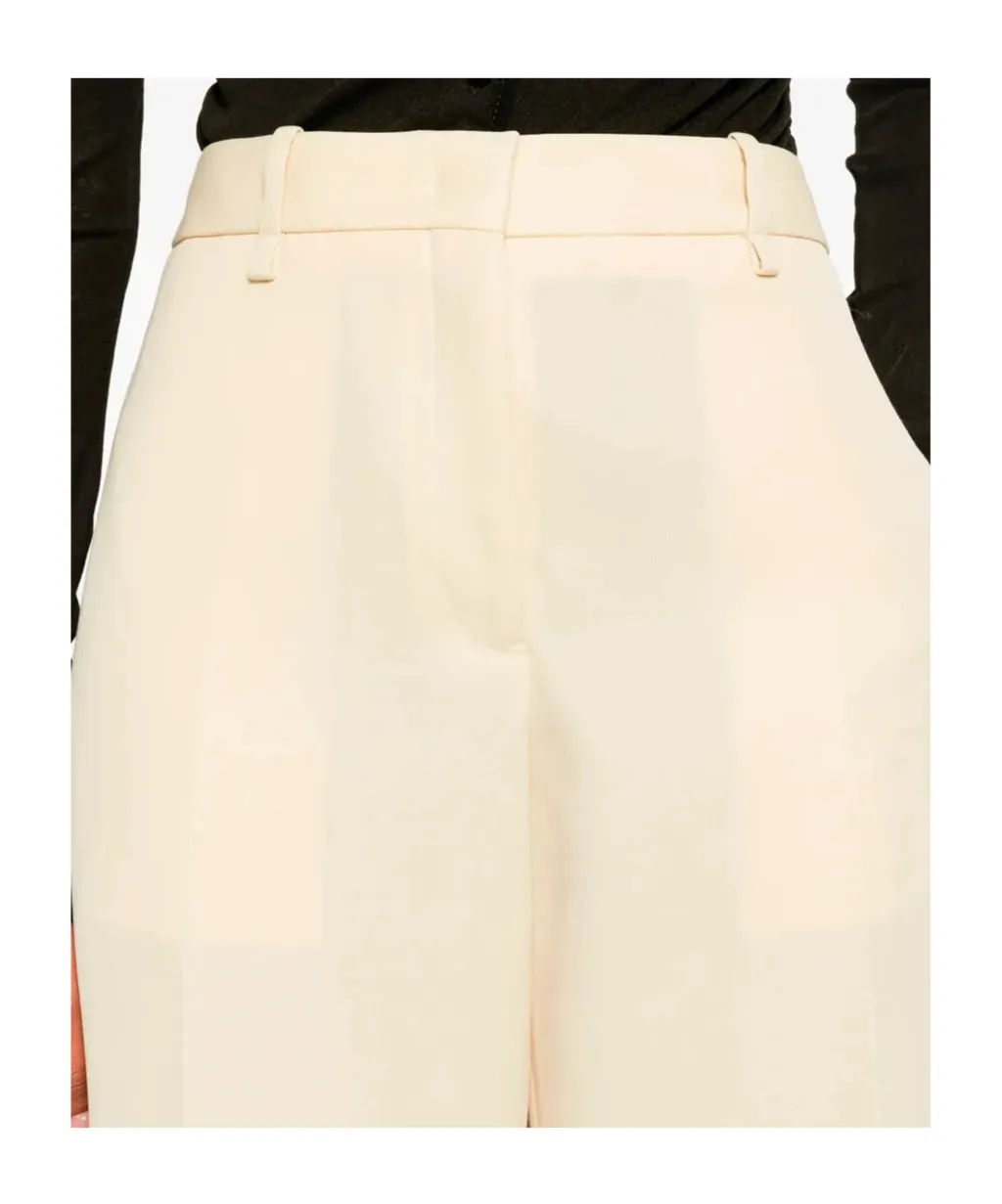High-Waisted Wool Trousers