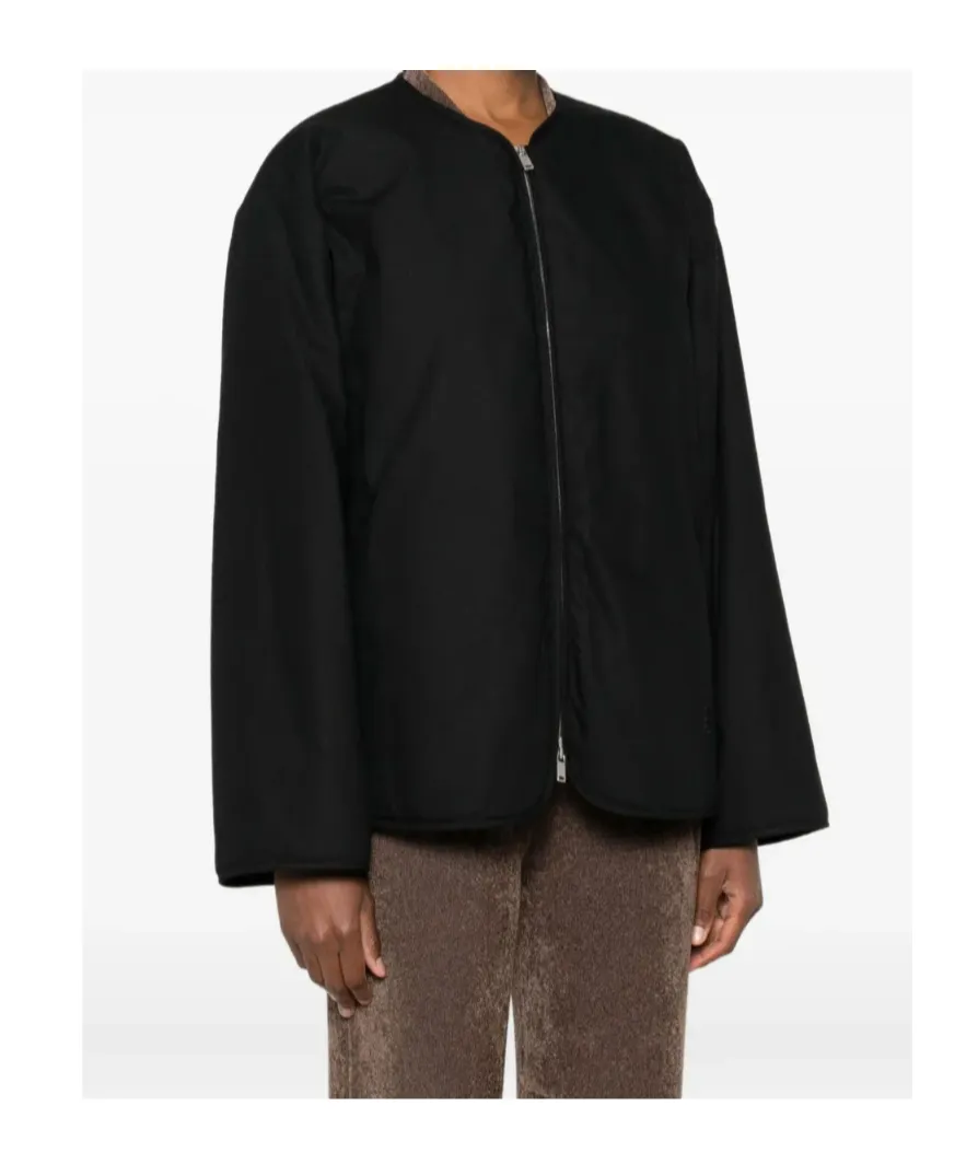 Zip-Front Quilted Coat