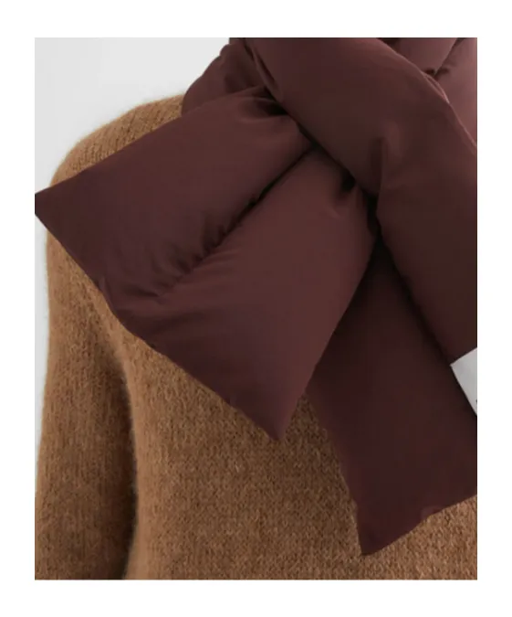 Logo-Patch Padded Scarf