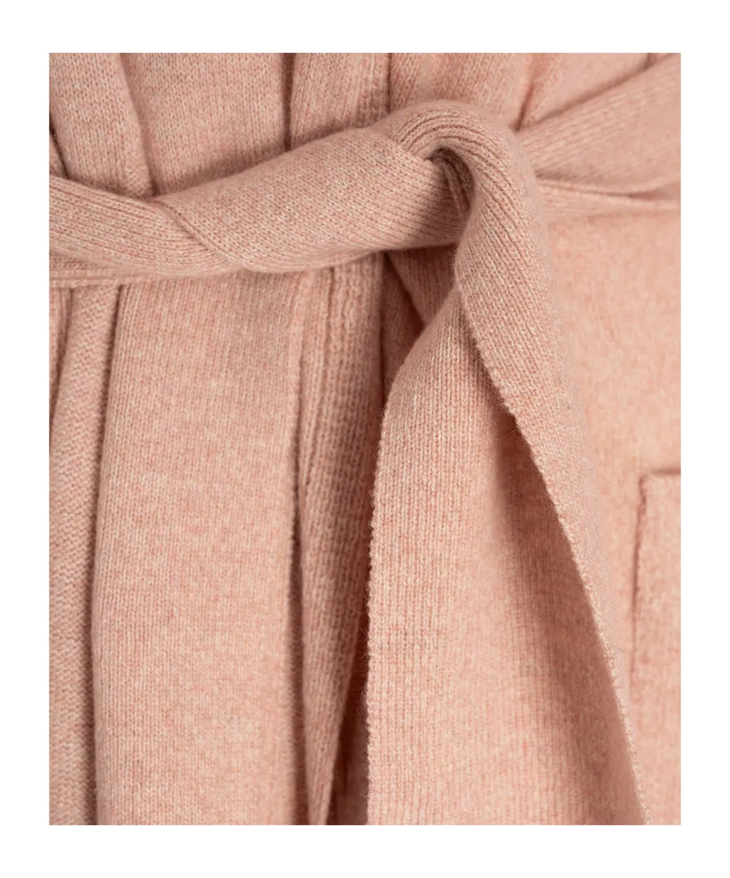 Tie-Waist Knitted Coat
