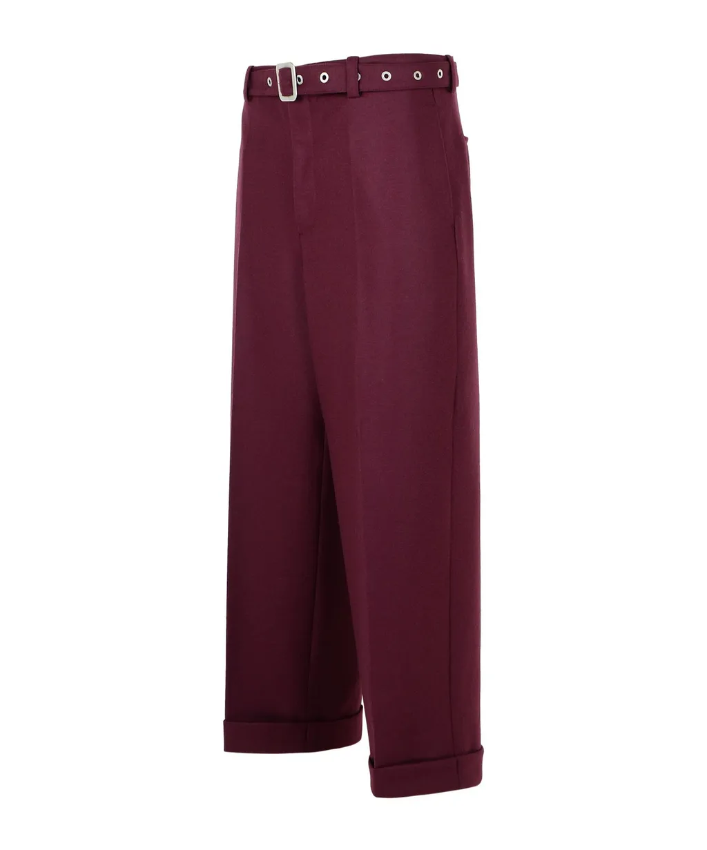 Belted Pleated Trousers