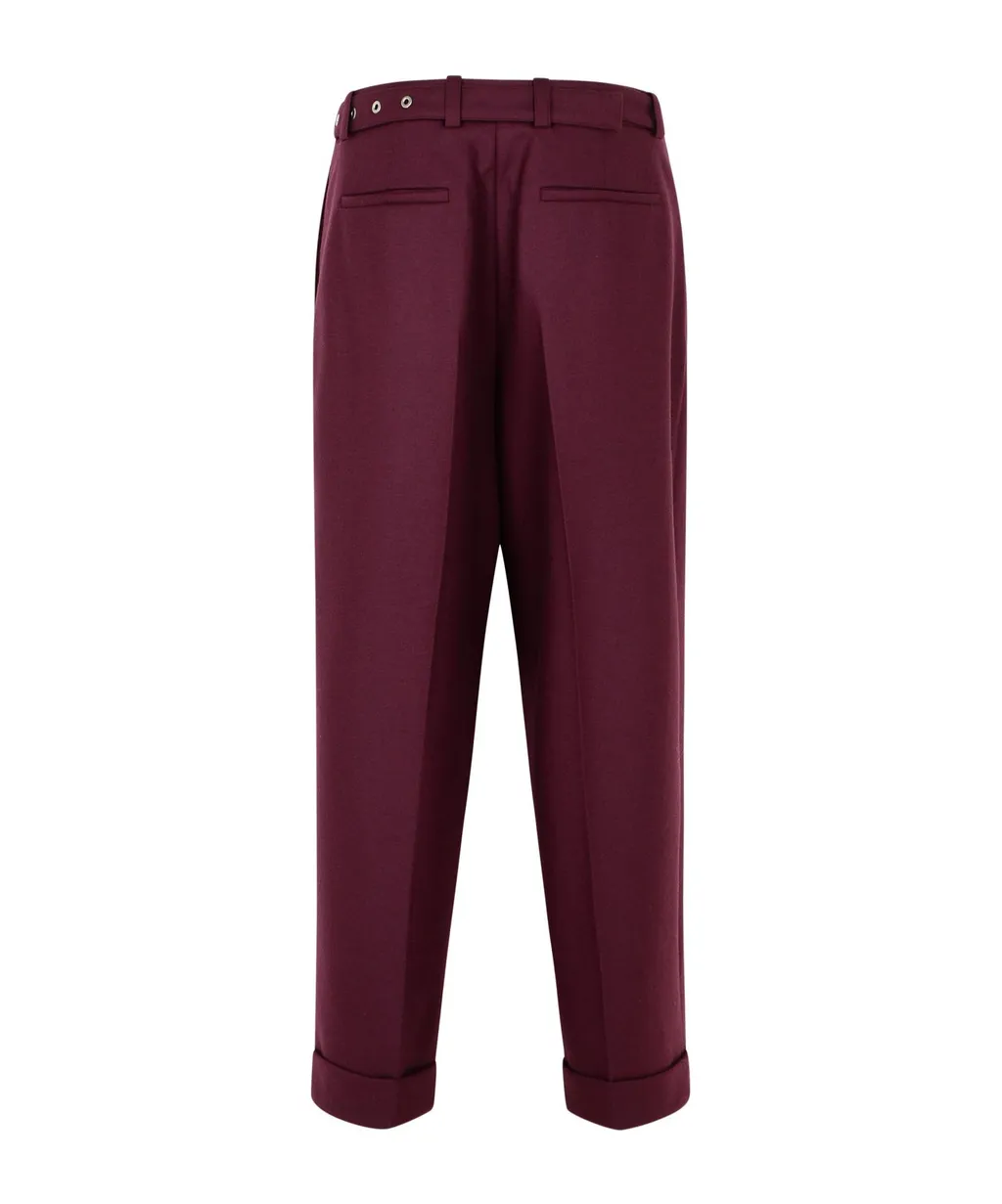 Belted Pleated Trousers