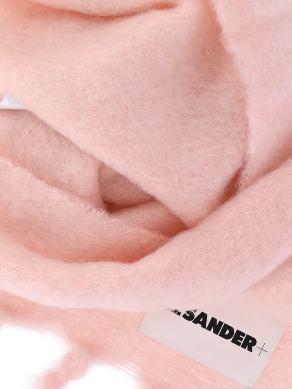 Logo Patch Fringed Scarf
