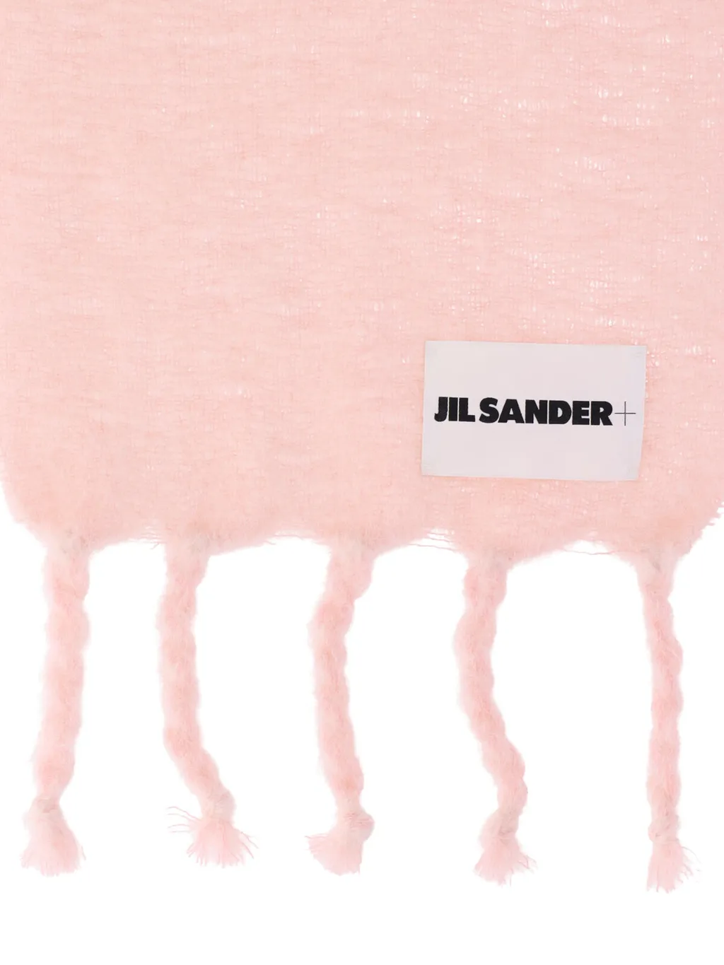 Logo Patch Fringed Scarf