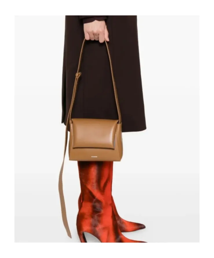 Logo-Print Leather Shoulder Bag