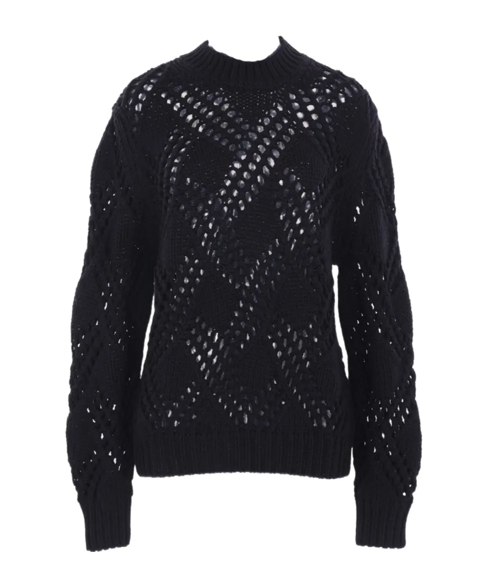 Long-Sleeved Hollow Sweater