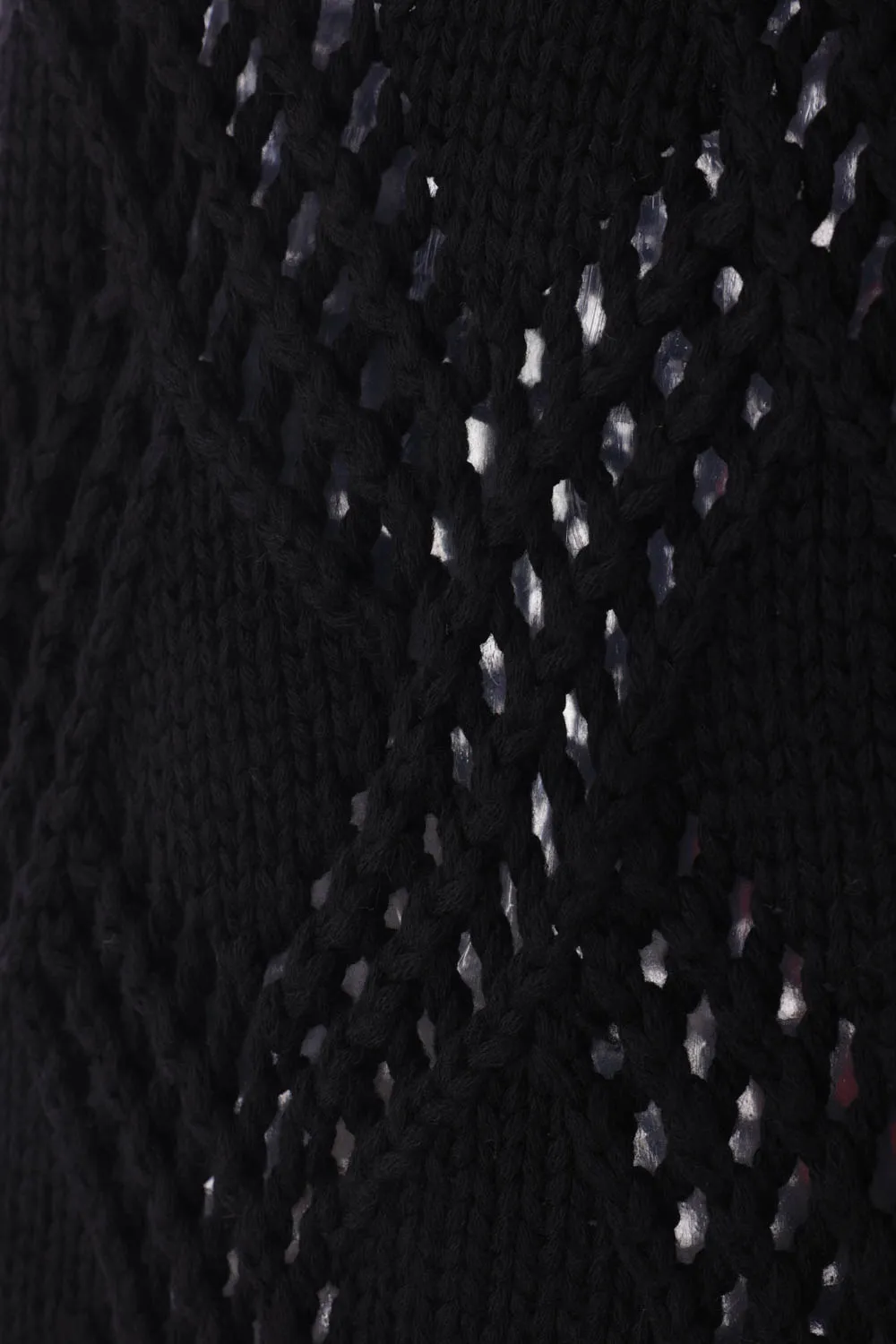 Long-Sleeved Hollow Sweater