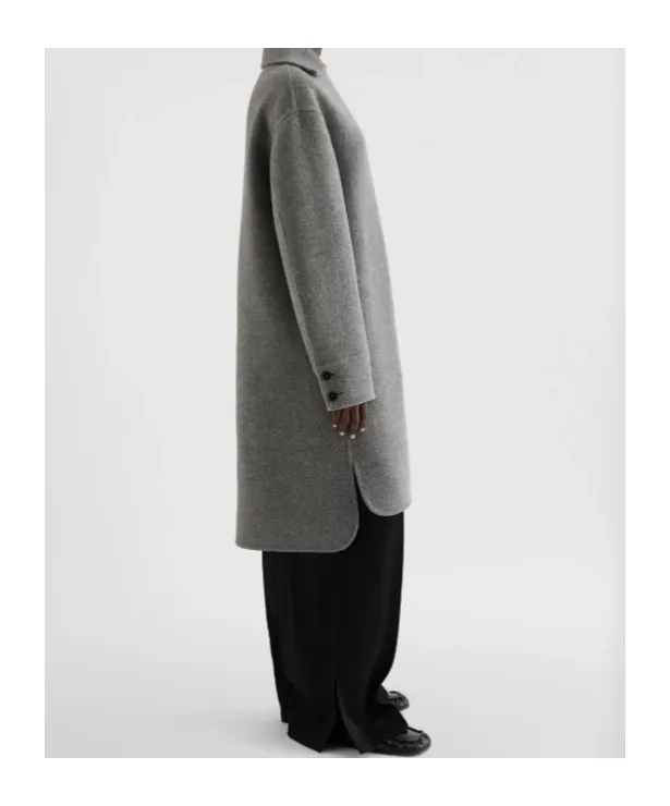 Single-Breasted Oversized Coat