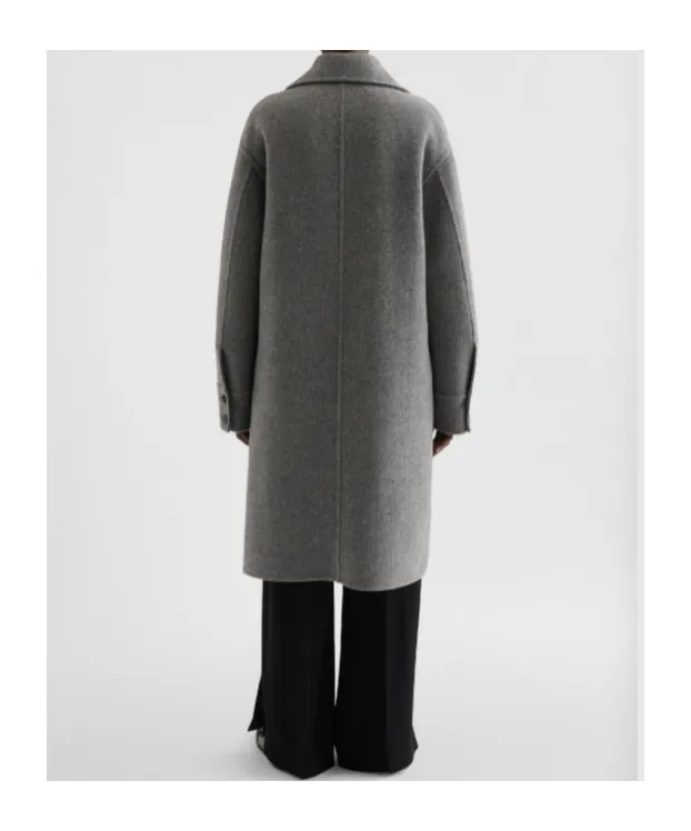 Single-Breasted Oversized Coat