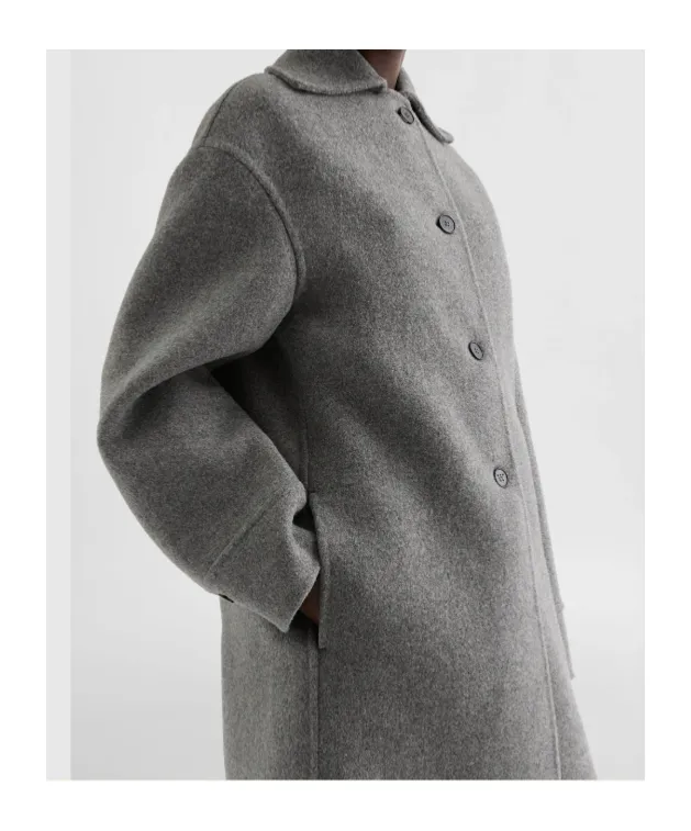 Single-Breasted Oversized Coat