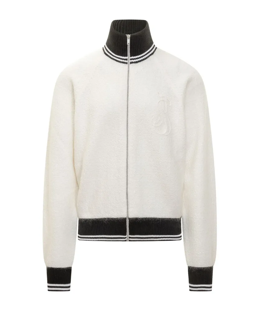 High-Neck Zip-Fastening Cardigan