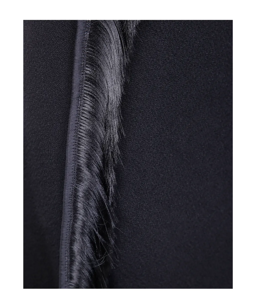Fringe-Detail Midi Skirt