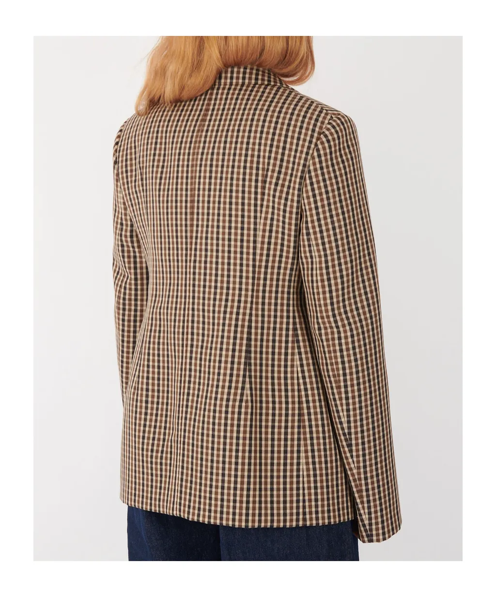 Checked-Pattern Blazer