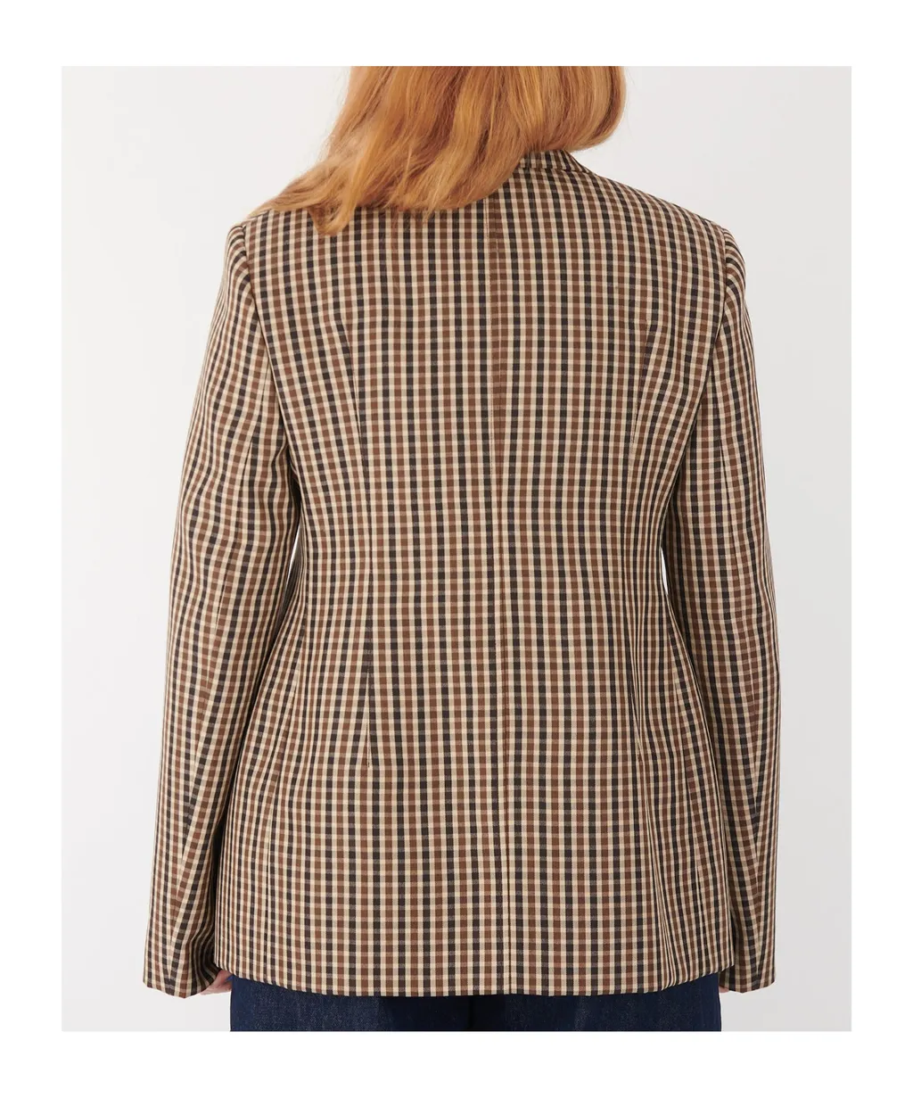 Checked-Pattern Blazer