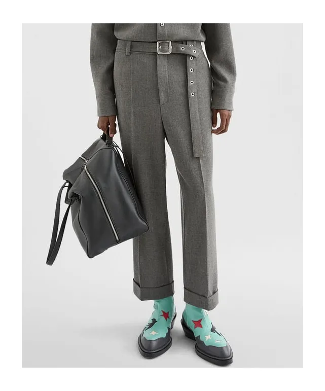 Pressed Crease Belted Pants