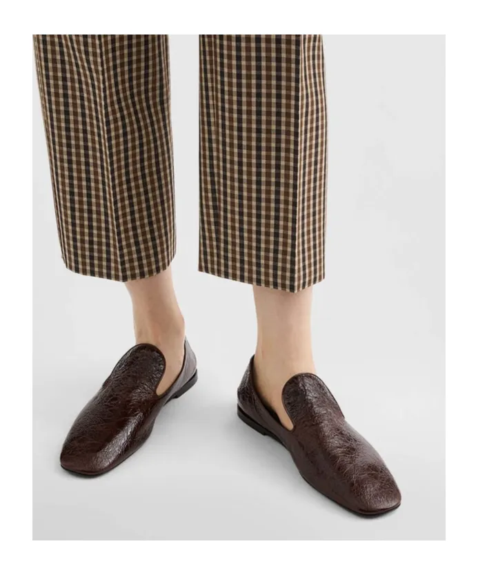 Wrinkled Flat Moccasins