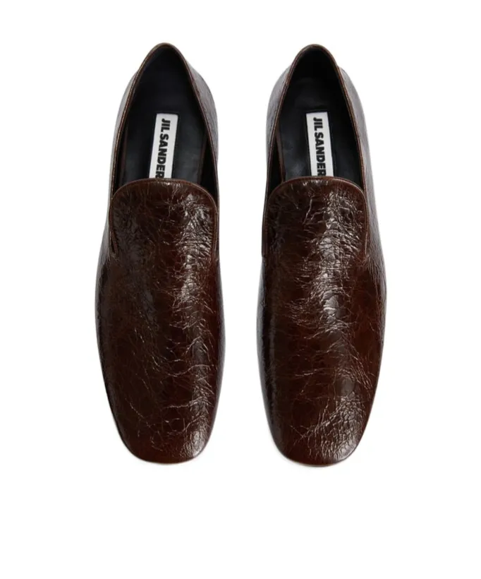 Wrinkled Flat Moccasins