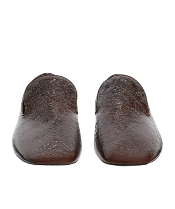 Wrinkled Flat Moccasins