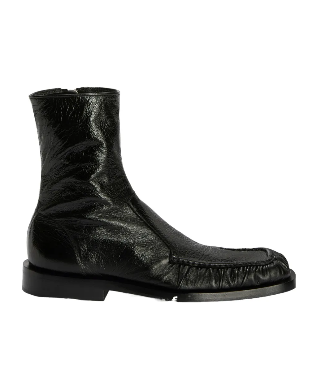 Ruched Ankle Boots