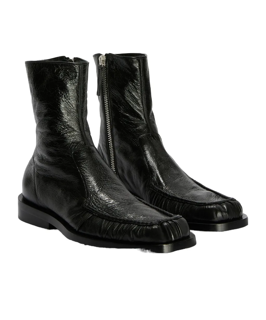 Ruched Ankle Boots