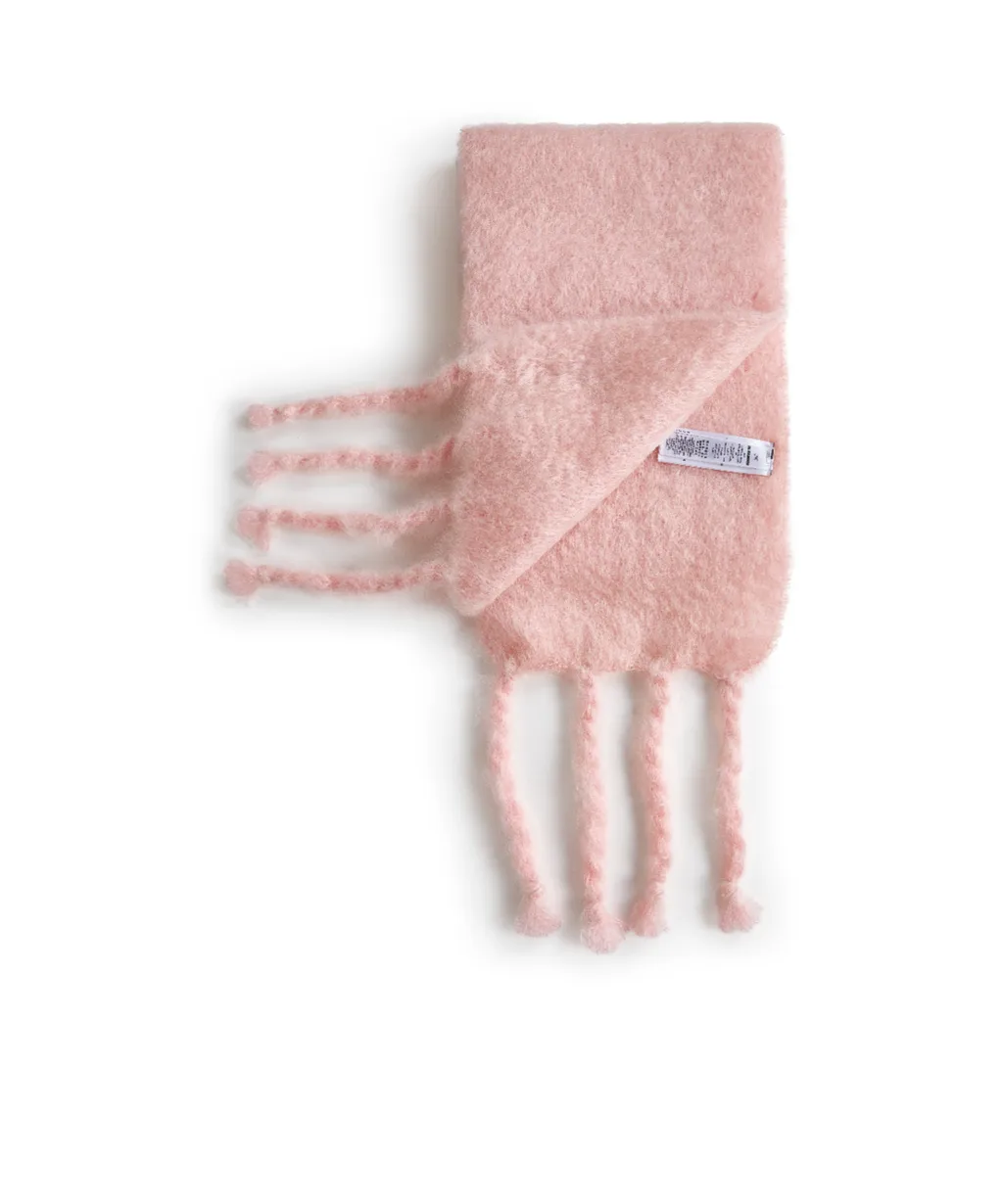 Logo Patch Fringed Scarf