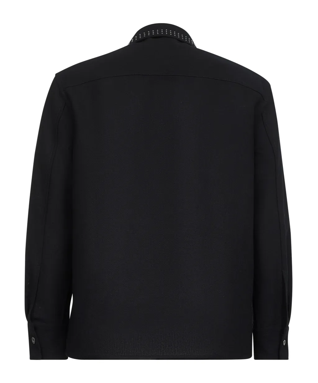 Stud-Embellishment Long-Sleeved Shirt