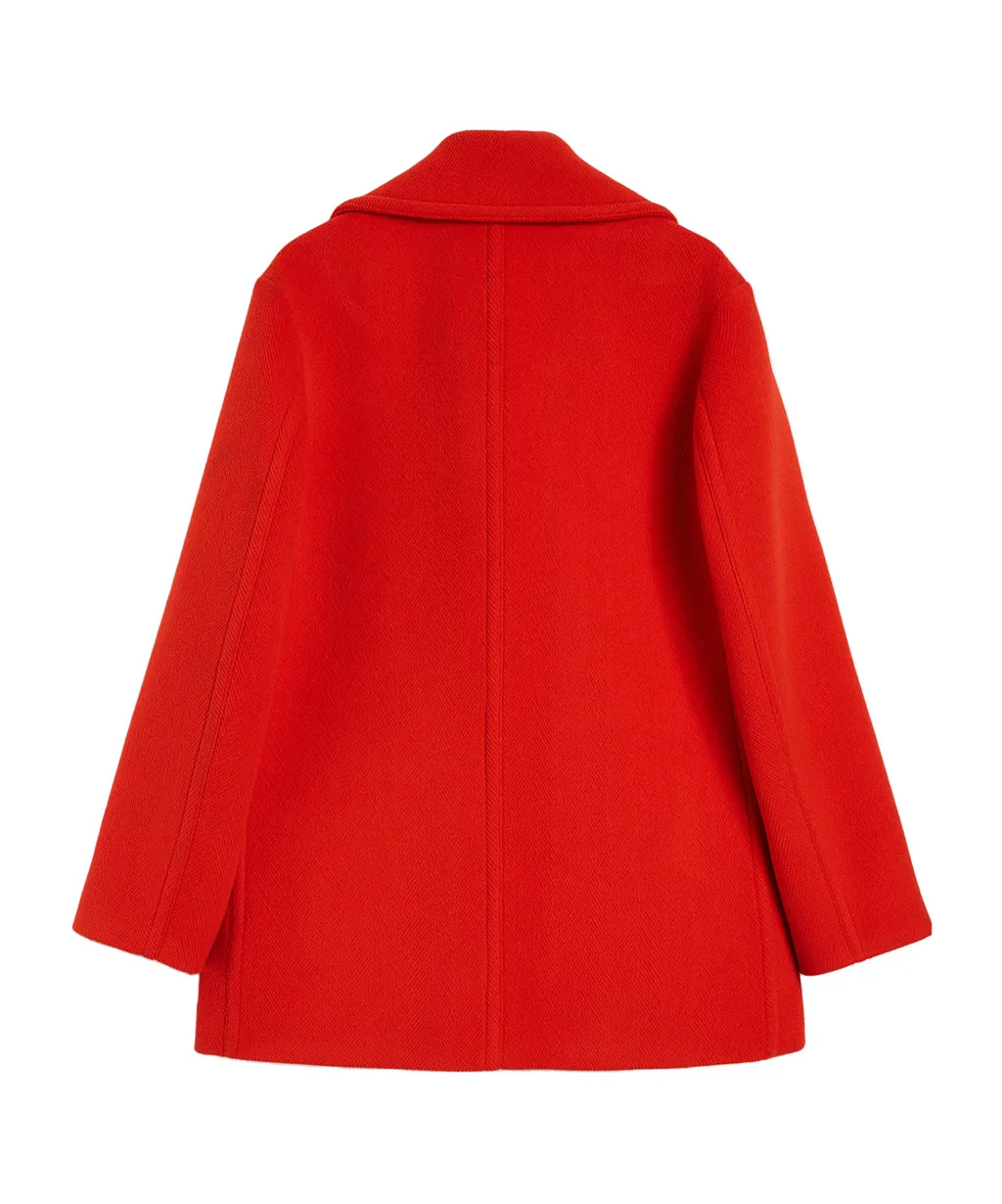 Wool Chevron Coat