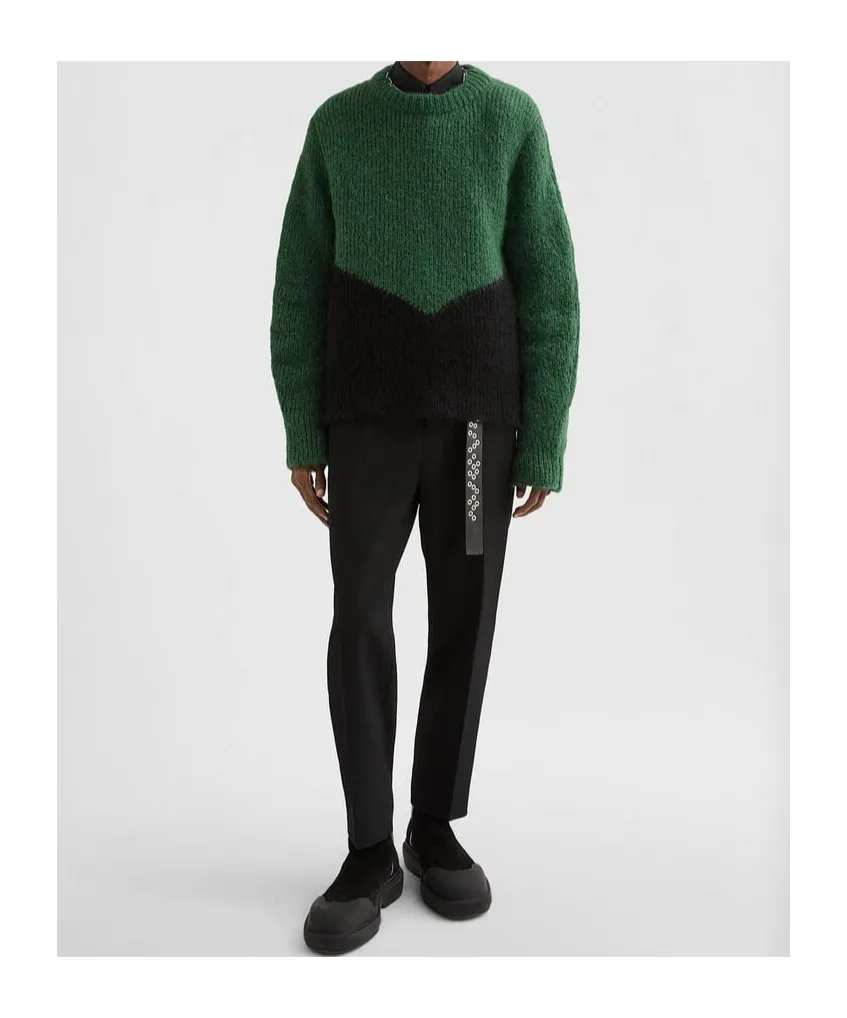 Two-Toned Crewneck Jumper
