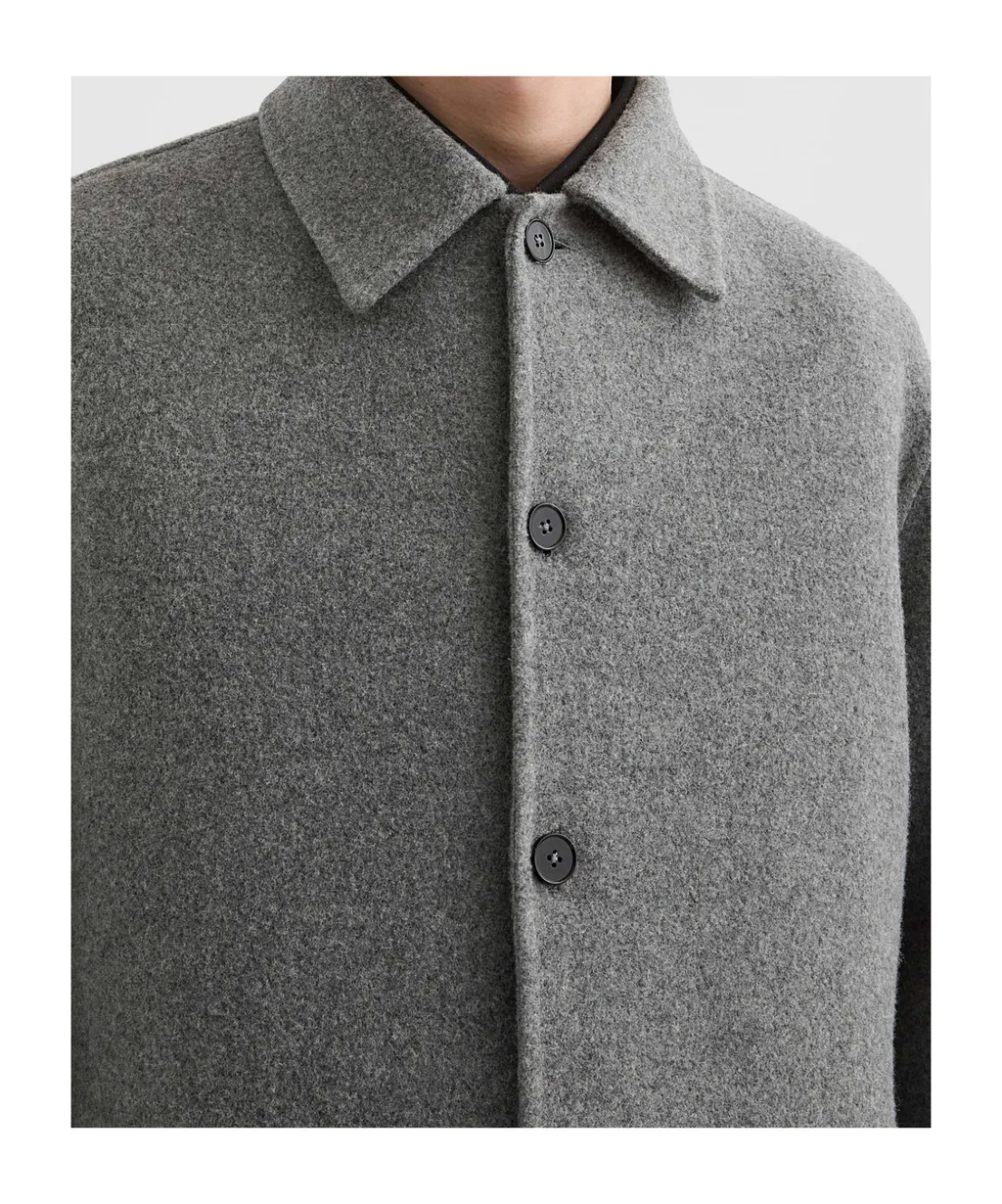 Long-Sleeved Buttoned Overshirt