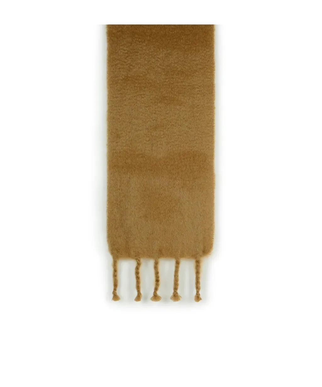 Logo Patch Fringed Scarf