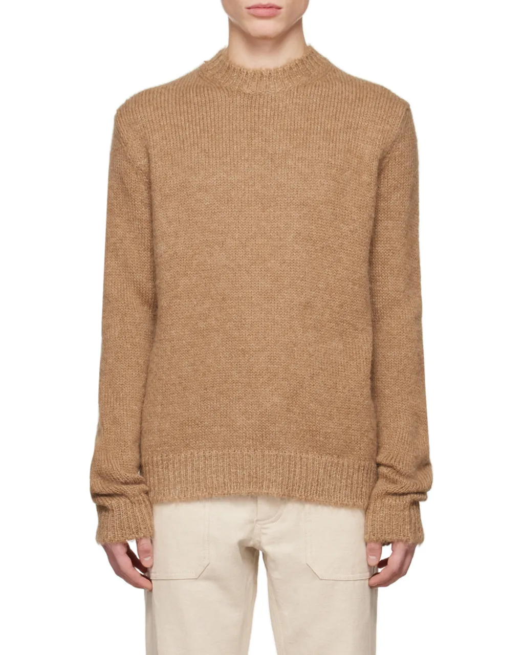 Crewneck Ribbed Hem Jumper