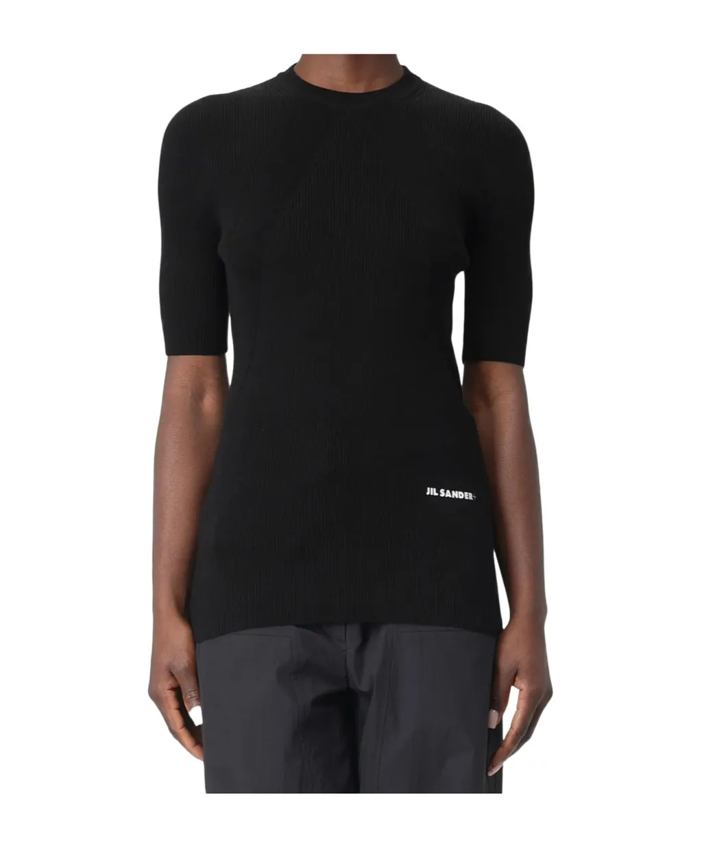 Ribbed Short-Sleeve T-Shirt