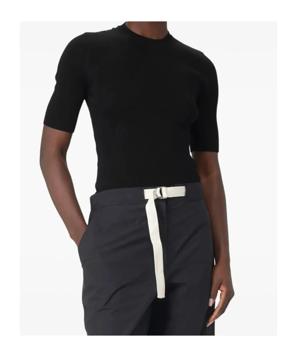 Ribbed Short-Sleeve T-Shirt