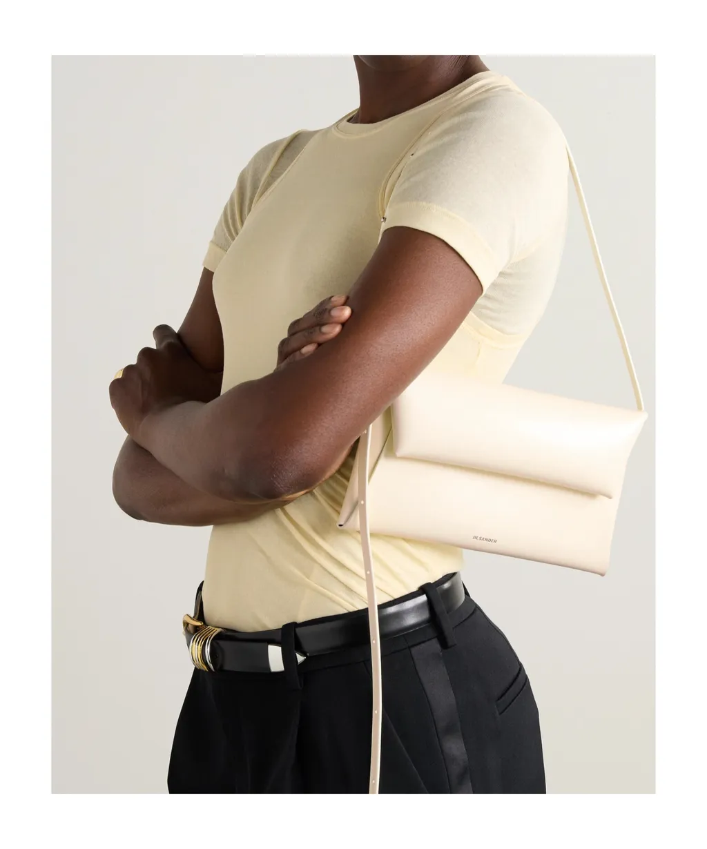 Padded Leather Shoulder Bag