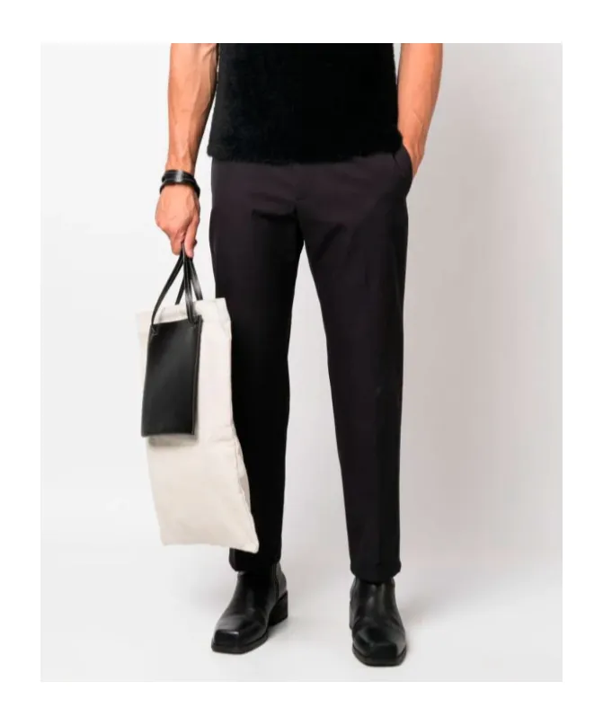 Straight-Leg Cotton Trousers