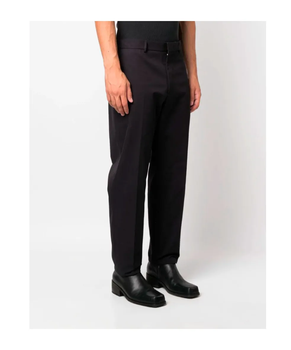 Straight-Leg Cotton Trousers