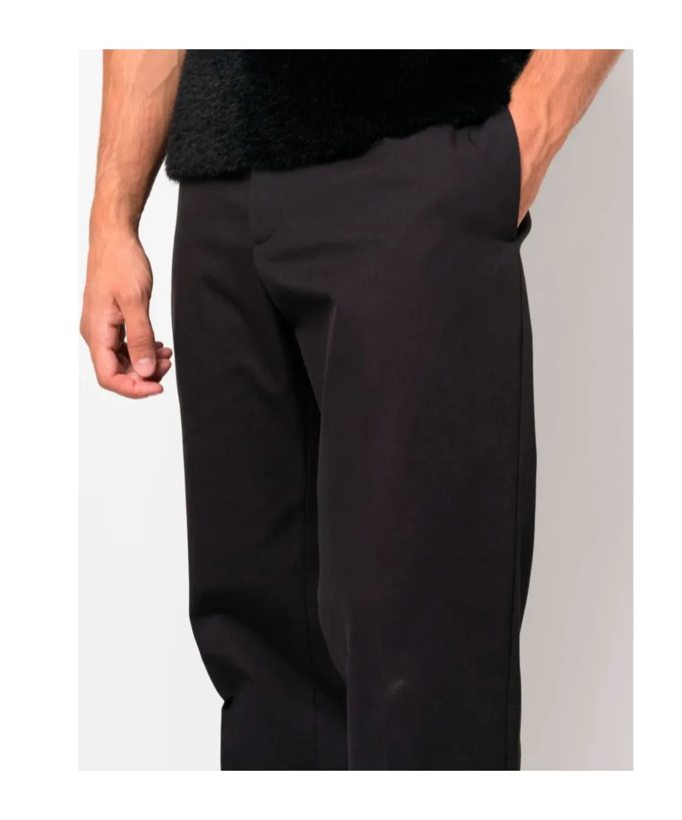 Straight-Leg Cotton Trousers