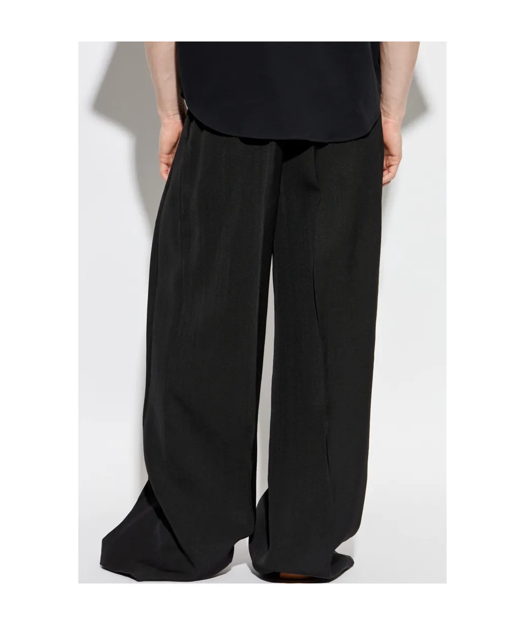 Pleat-Detail Wide-Leg Trousers