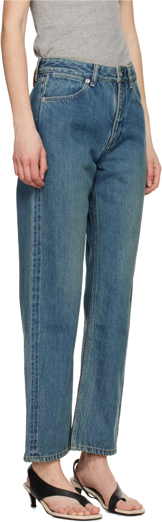 Straight-Leg Slim-Cut Jeans