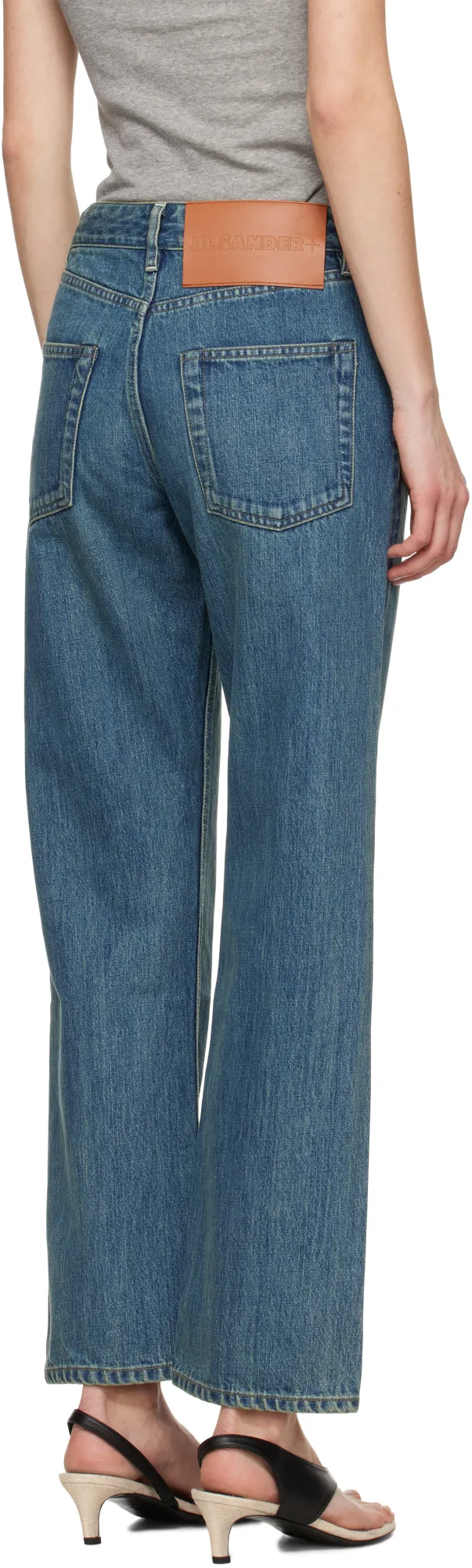 Straight-Leg Slim-Cut Jeans