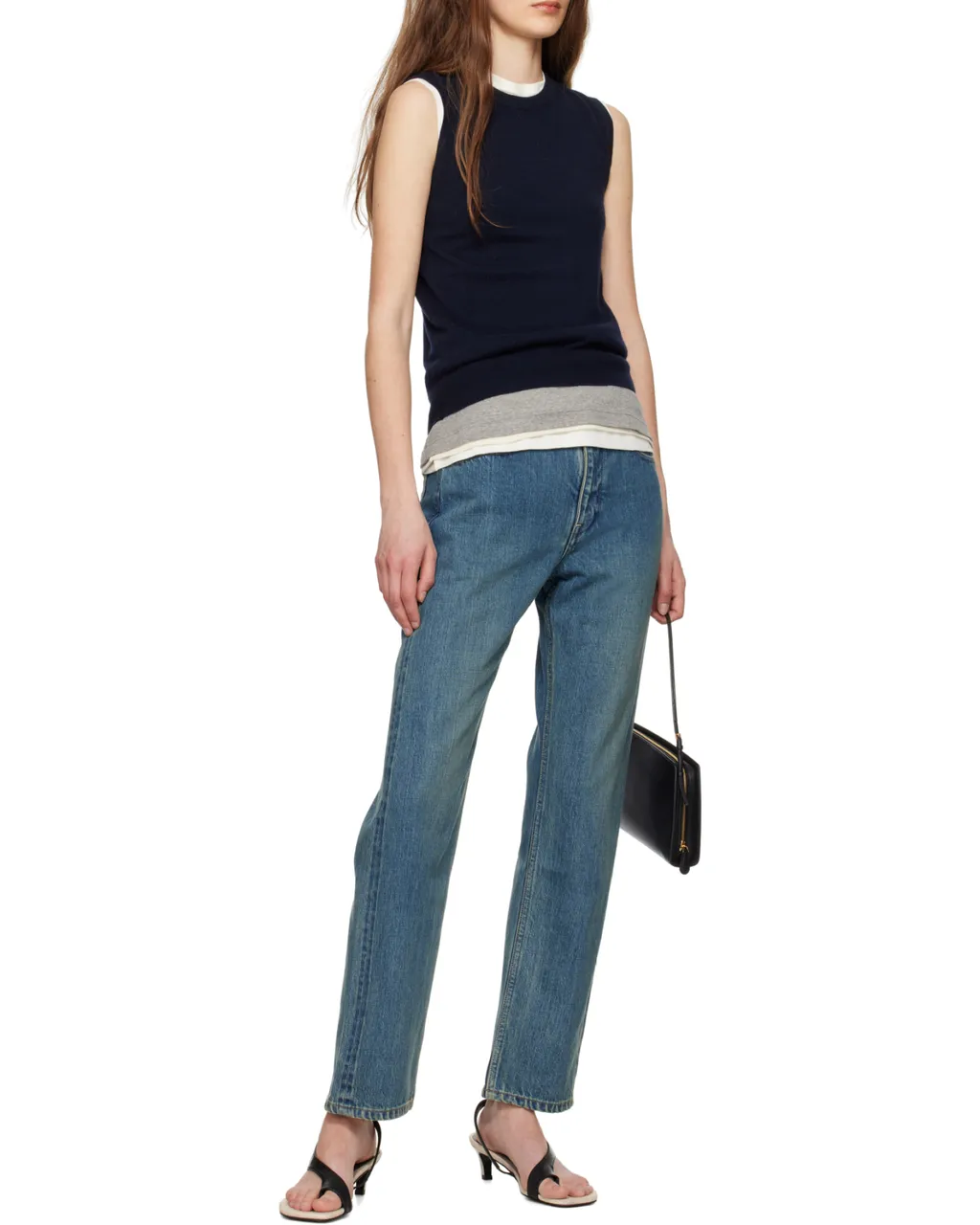 Straight-Leg Slim-Cut Jeans