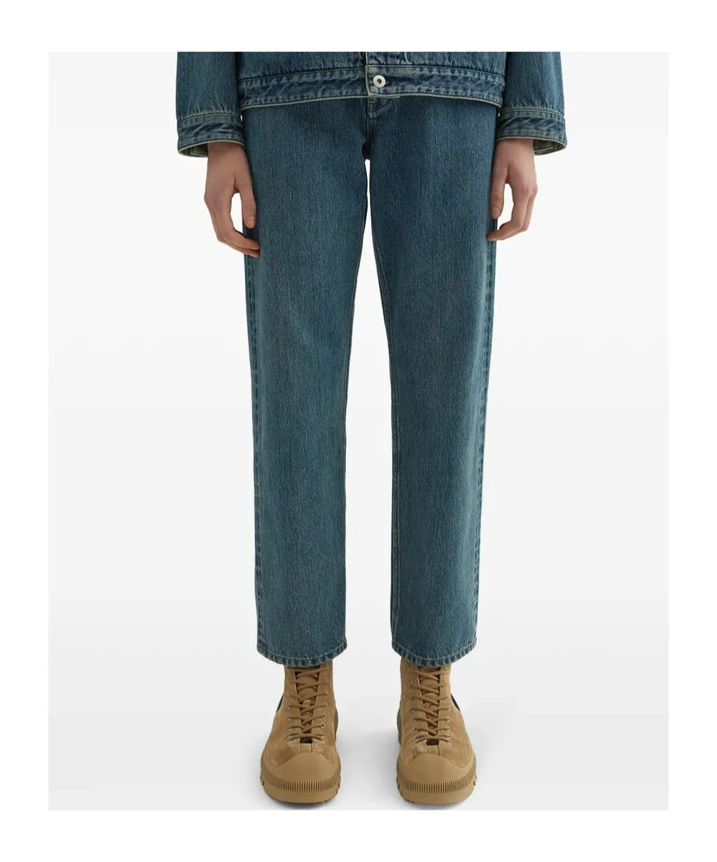 Straight-Leg Slim-Cut Jeans