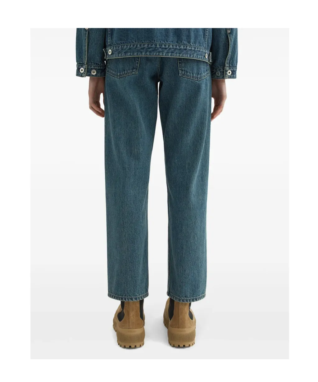 Straight-Leg Slim-Cut Jeans