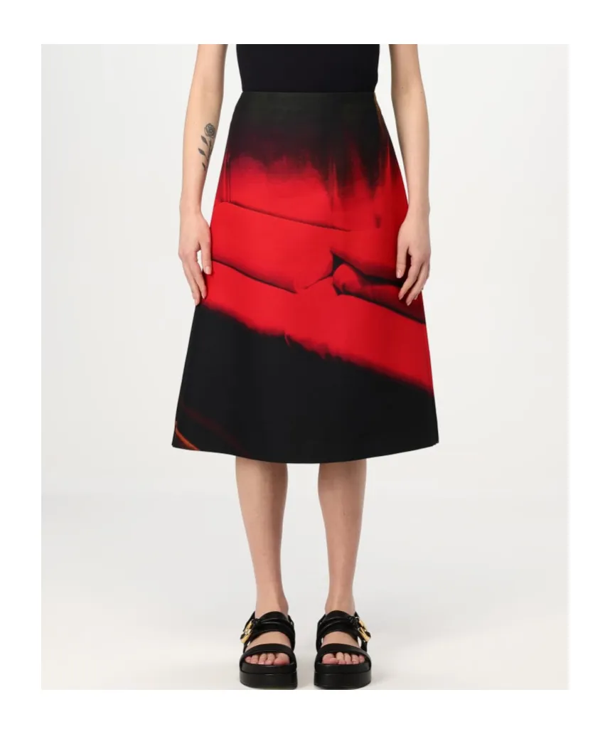 Printed Midi Skirt