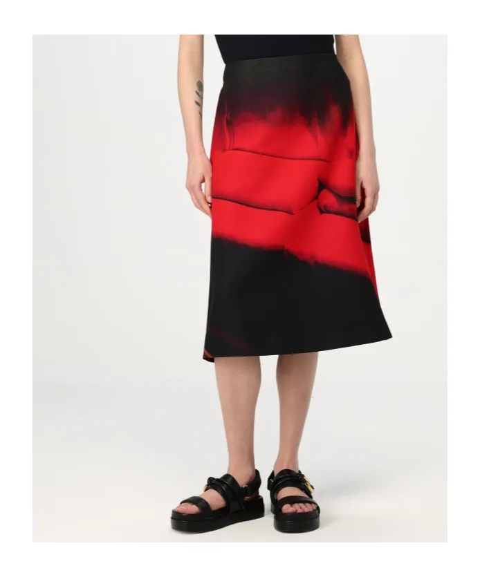 Printed Midi Skirt