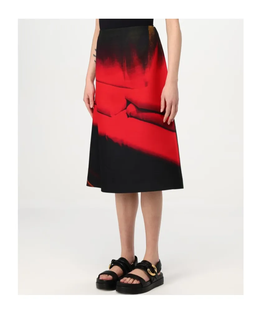 Printed Midi Skirt