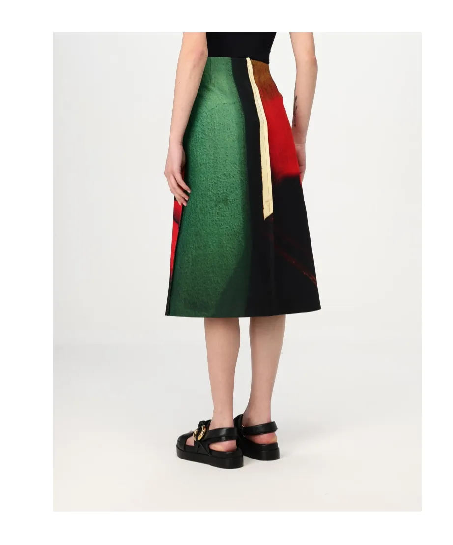 Printed Midi Skirt