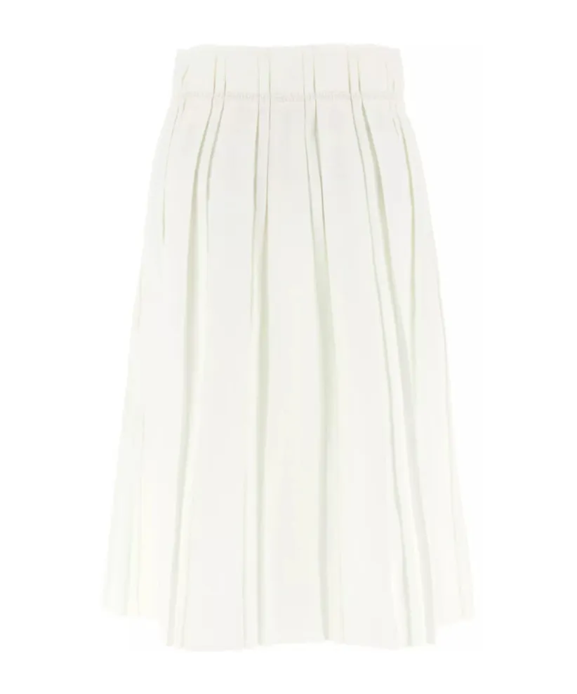 High Waist Pleated Midi Skirt