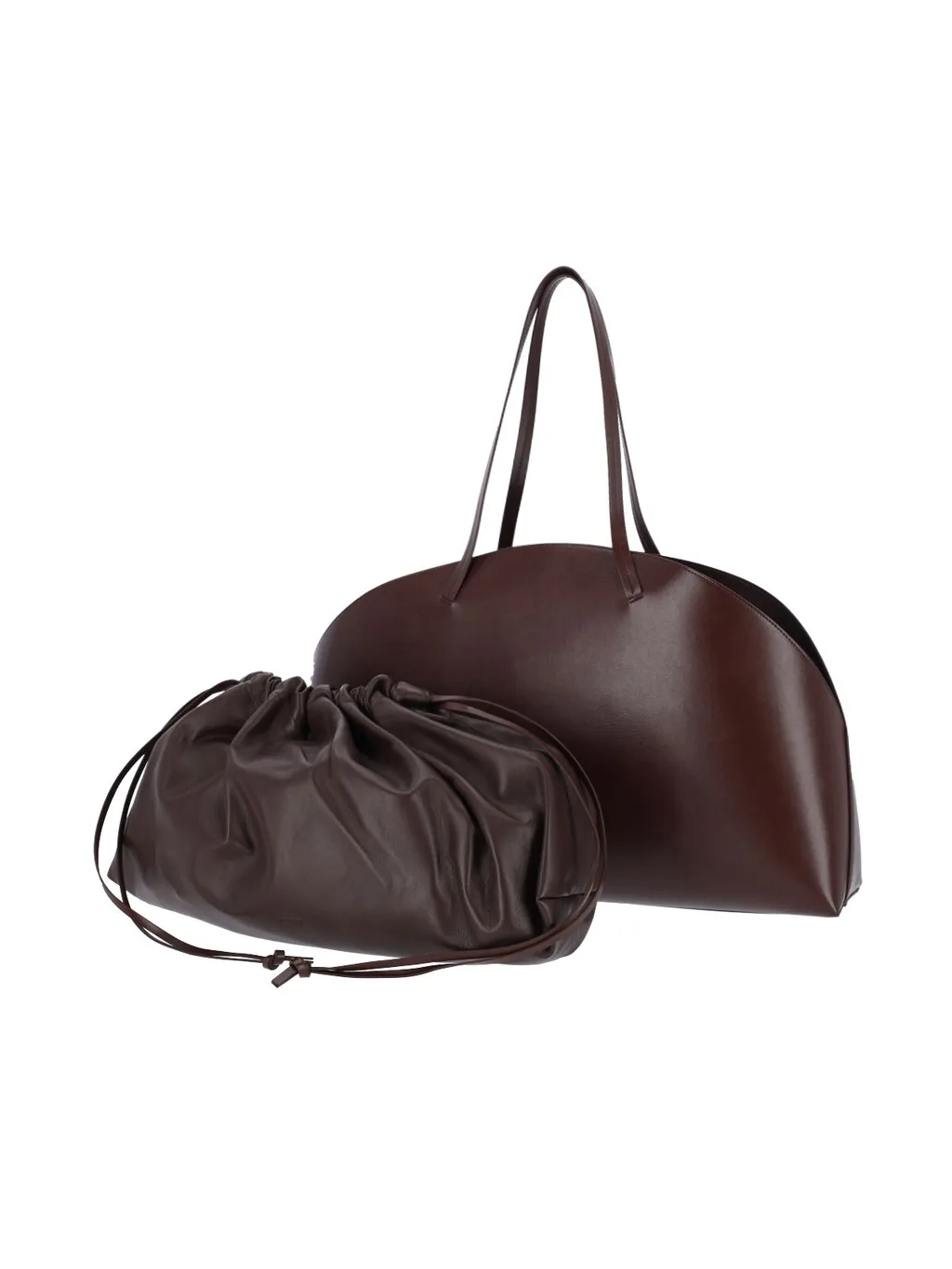 Logo Printed Drawstring Shoulder Bag